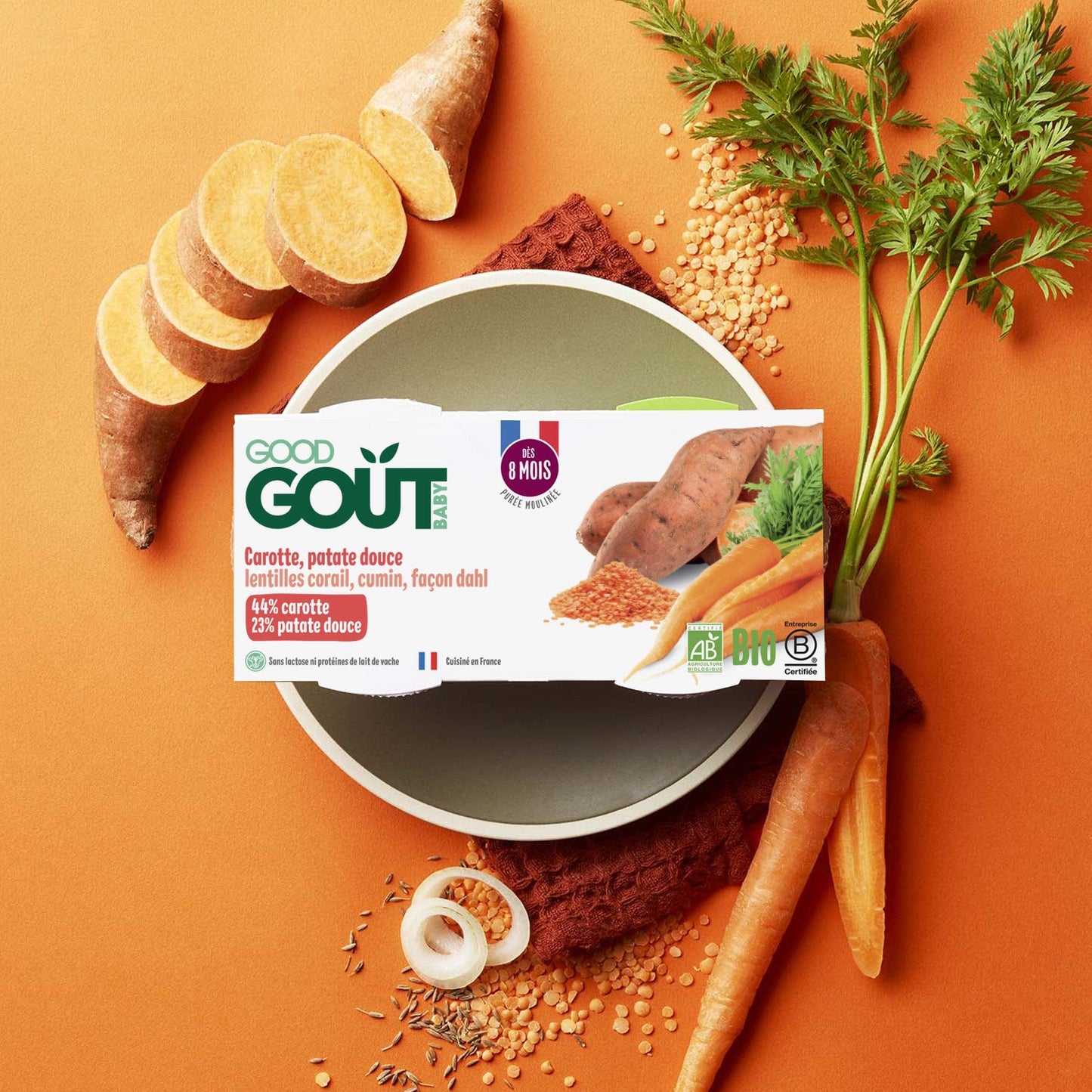 Good Gout Carotte patate douce lentilles corail façon dahl