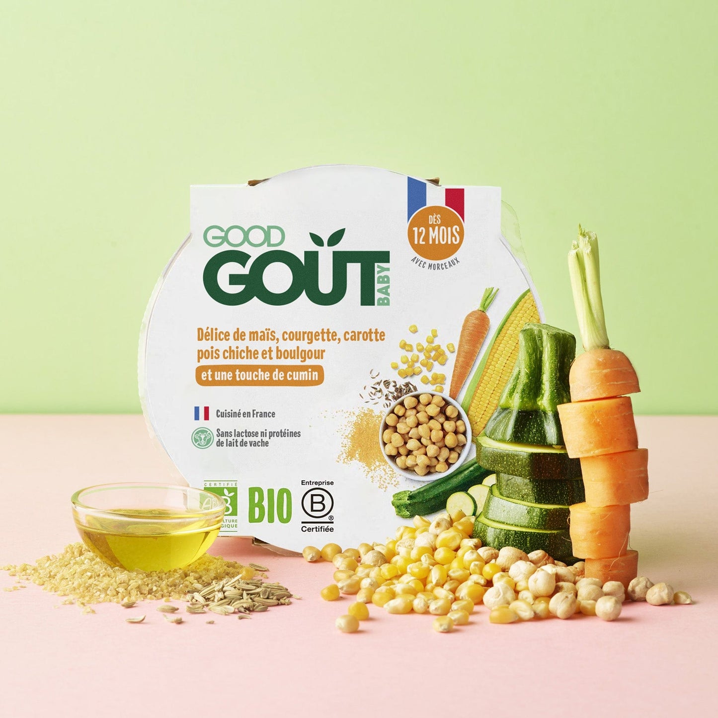 Good Gout Délice de maïs, courgette, carotte pois chiche et boulgour